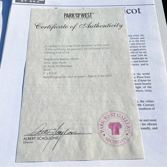 Jean-Claude Picot “Le Sacre du Printemps” Seriolithograph New Print - Picture 7 of 11